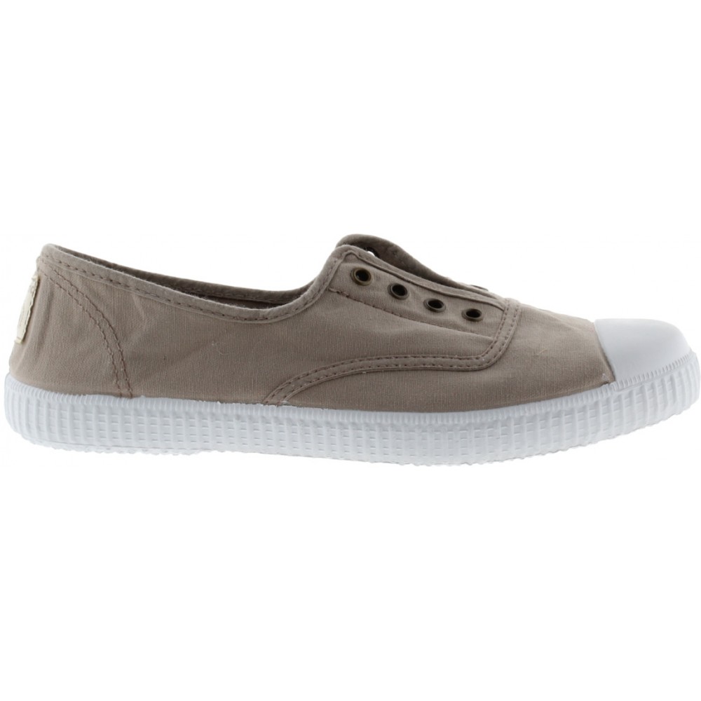 Dora Beige Dora Plimsolls Victoria Slip On Lace Up Plimsolls